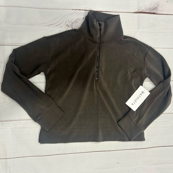 Athleta Tops - Women’s Athleta quarter zip gray sweatshirt size xs